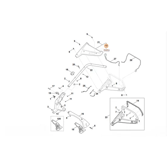 STIHL  Naklejka WB41 967 4405